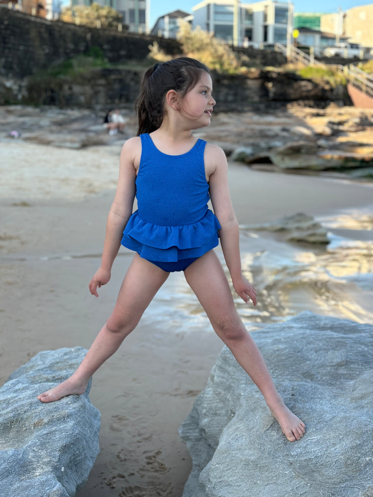 EVIA - Girls one piece Ocean Crinkle